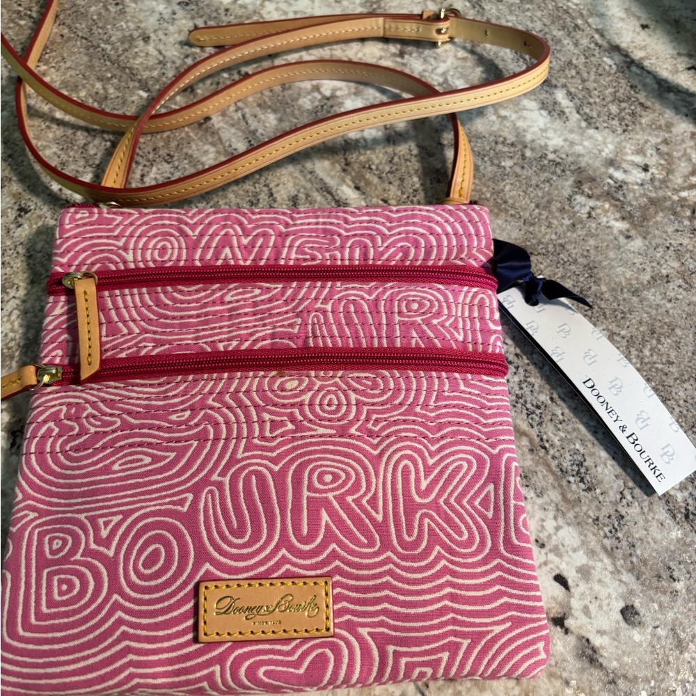 Dooney & Bourke Patterned Pink Crossbody Bag